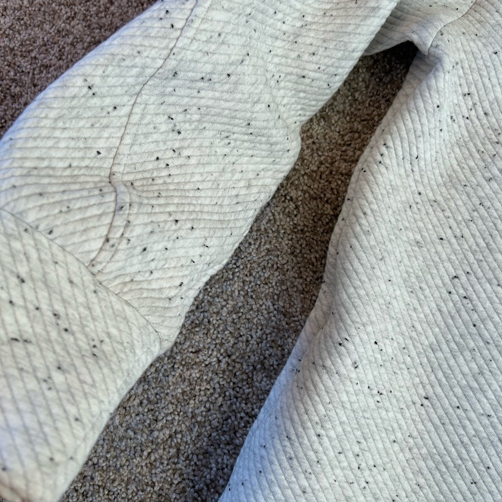 Sweaty Betty Radiant 1/4 zip ribbed Heathered heavyweight sweatshirt. Boxy. EUC - Picture 6 of 16
